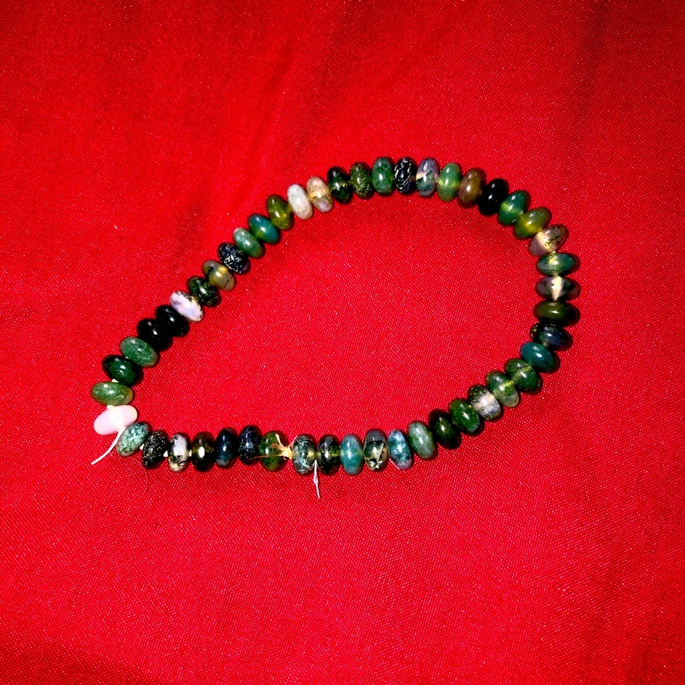 Moss agate bracelet